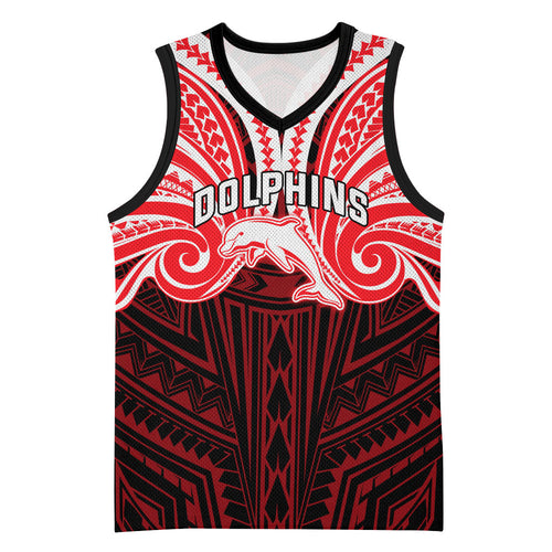 Custom Dolphins Basketball Jersey Dolphin Warrior Polynesia Islander Rugby Mascot