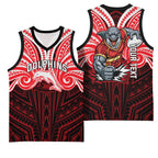 Custom Dolphins Basketball Jersey Dolphin Warrior Polynesia Islander Rugby Mascot