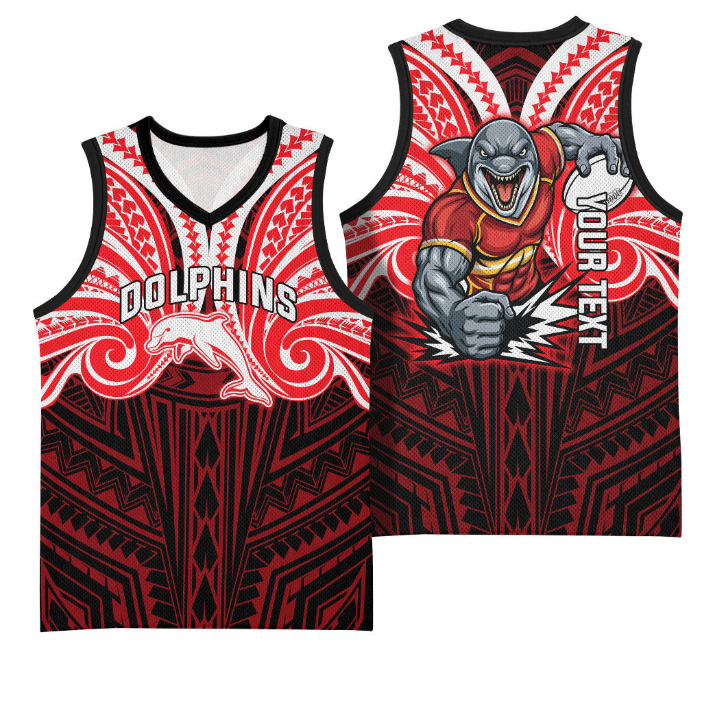 Custom Dolphins Basketball Jersey Dolphin Warrior Polynesia Islander Rugby Mascot
