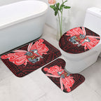 Custom Dolphins Bathroom Set Dolphin Warrior Polynesia Islander Rugby Mascot