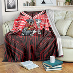 Custom Dolphins Blanket Dolphin Warrior Polynesia Islander Rugby Mascot