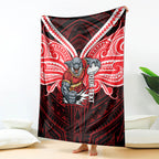 Custom Dolphins Blanket Dolphin Warrior Polynesia Islander Rugby Mascot