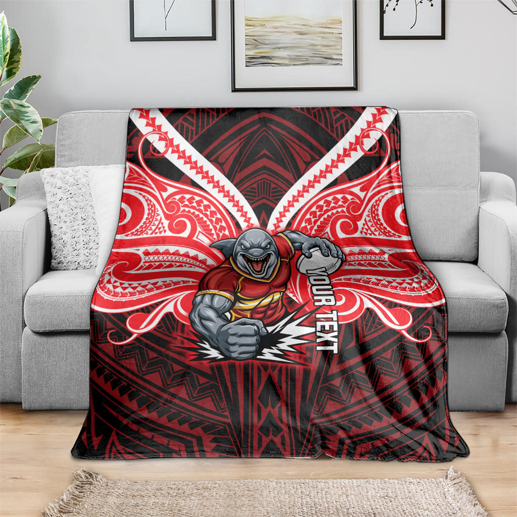 Custom Dolphins Blanket Dolphin Warrior Polynesia Islander Rugby Mascot