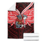 Custom Dolphins Blanket Dolphin Warrior Polynesia Islander Rugby Mascot