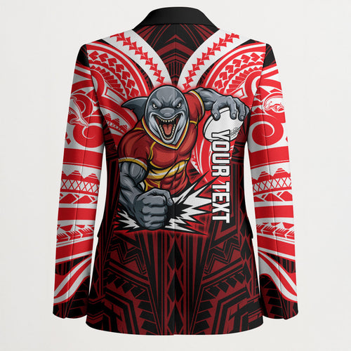 Custom Dolphins Blazer Dolphin Warrior Polynesia Islander Rugby Mascot
