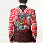 Custom Dolphins Blazer Dolphin Warrior Polynesia Islander Rugby Mascot