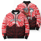 Custom Dolphins Bomber Puffer Jacket Dolphin Warrior Polynesia Islander Rugby Mascot