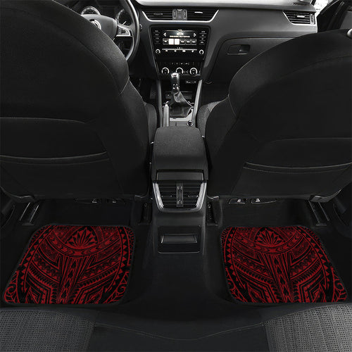 Custom Dolphins Car Mats Dolphin Warrior Polynesia Islander Rugby Mascot