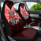 Custom Dolphins Car Seat Cover Dolphin Warrior Polynesia Islander Rugby Mascot