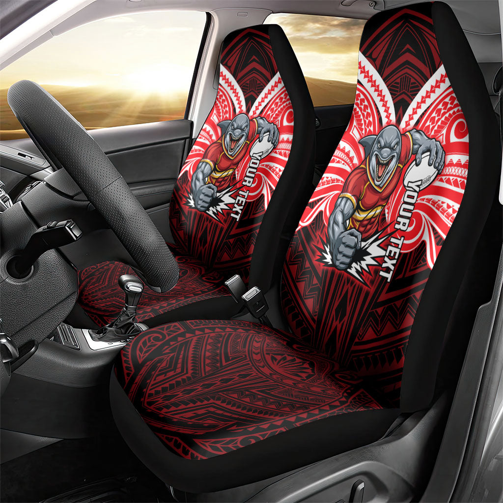 Custom Dolphins Car Seat Cover Dolphin Warrior Polynesia Islander Rugby Mascot