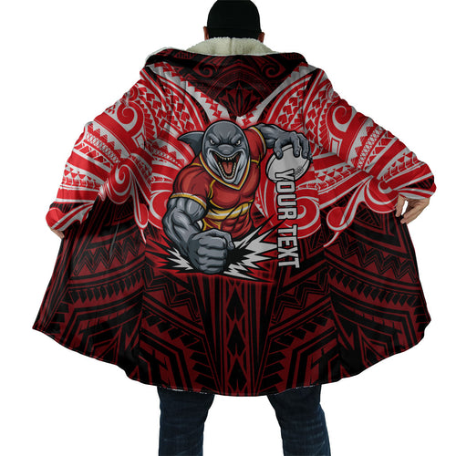 Custom Dolphins Cloak Dolphin Warrior Polynesia Islander Rugby Mascot