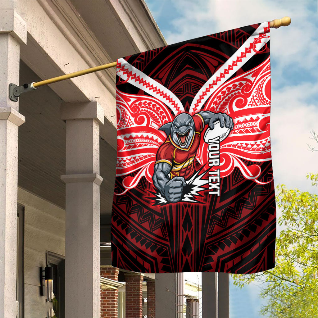 Custom Dolphins Garden Flag Dolphin Warrior Polynesia Islander Rugby Mascot