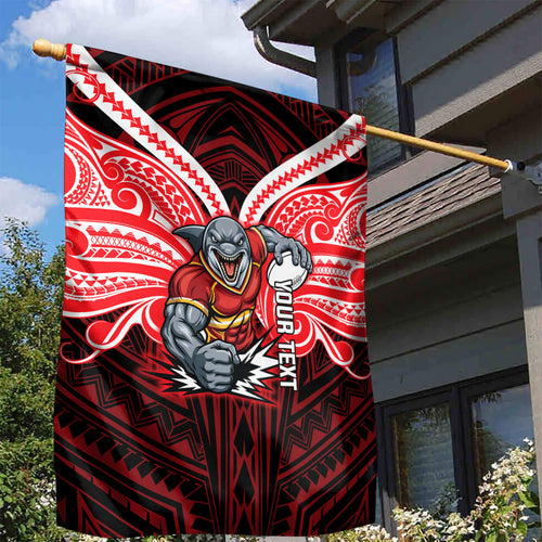 Custom Dolphins Garden Flag Dolphin Warrior Polynesia Islander Rugby Mascot