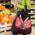 Custom Dolphins Grocery Bag Dolphin Warrior Polynesia Islander Rugby Mascot