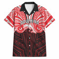 Custom Dolphins Hawaiian Shirt Dolphin Warrior Polynesia Islander Rugby Mascot