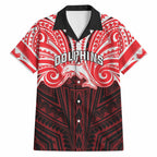 Custom Dolphins Hawaiian Shirt Dolphin Warrior Polynesia Islander Rugby Mascot