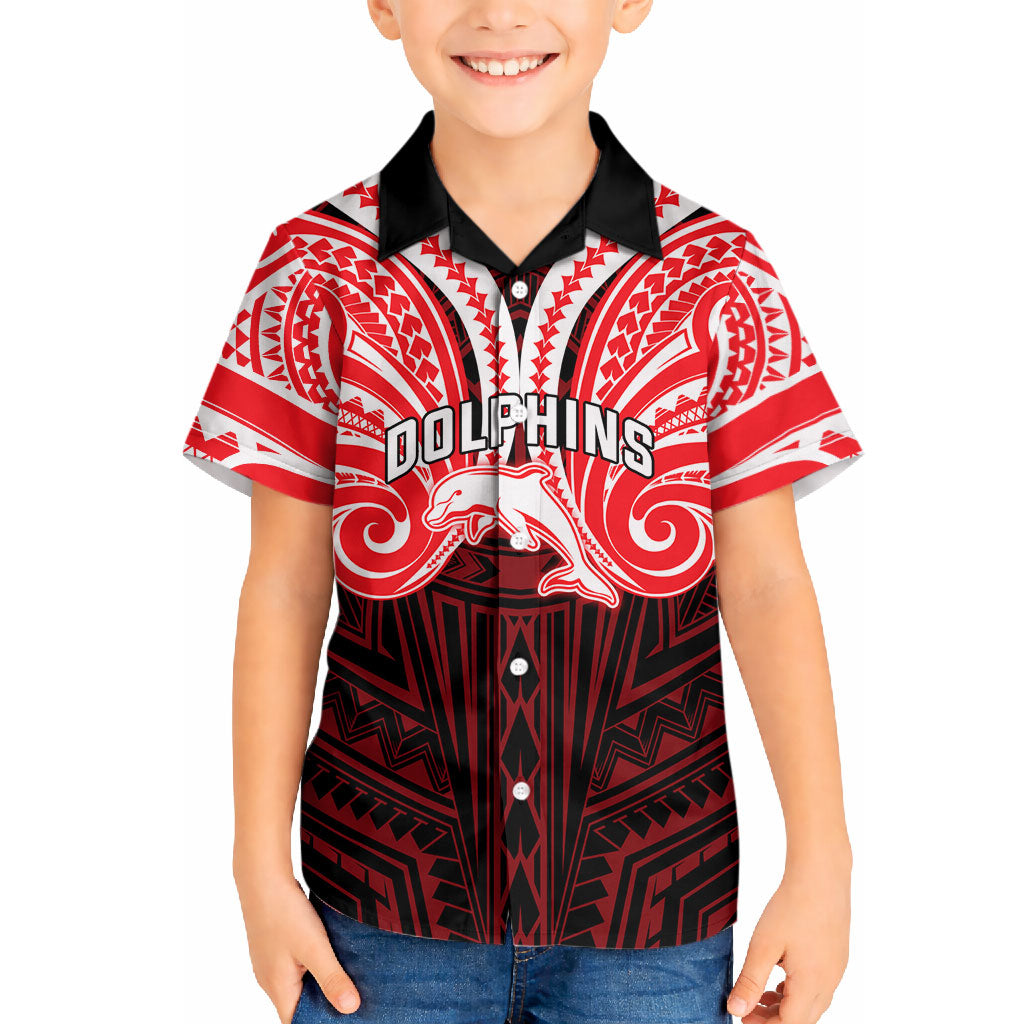 Custom Dolphins Hawaiian Shirt Dolphin Warrior Polynesia Islander Rugby Mascot