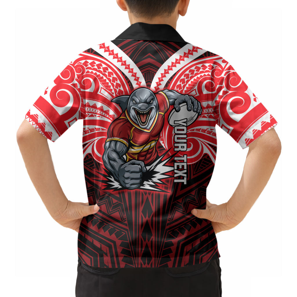 Custom Dolphins Hawaiian Shirt Dolphin Warrior Polynesia Islander Rugby Mascot