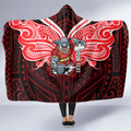 Custom Dolphins Hooded Blanket Dolphin Warrior Polynesia Islander Rugby Mascot