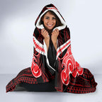 Custom Dolphins Hooded Blanket Dolphin Warrior Polynesia Islander Rugby Mascot