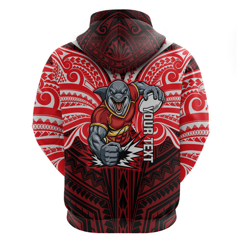Custom Dolphins Hoodie Dolphin Warrior Polynesia Islander Rugby Mascot