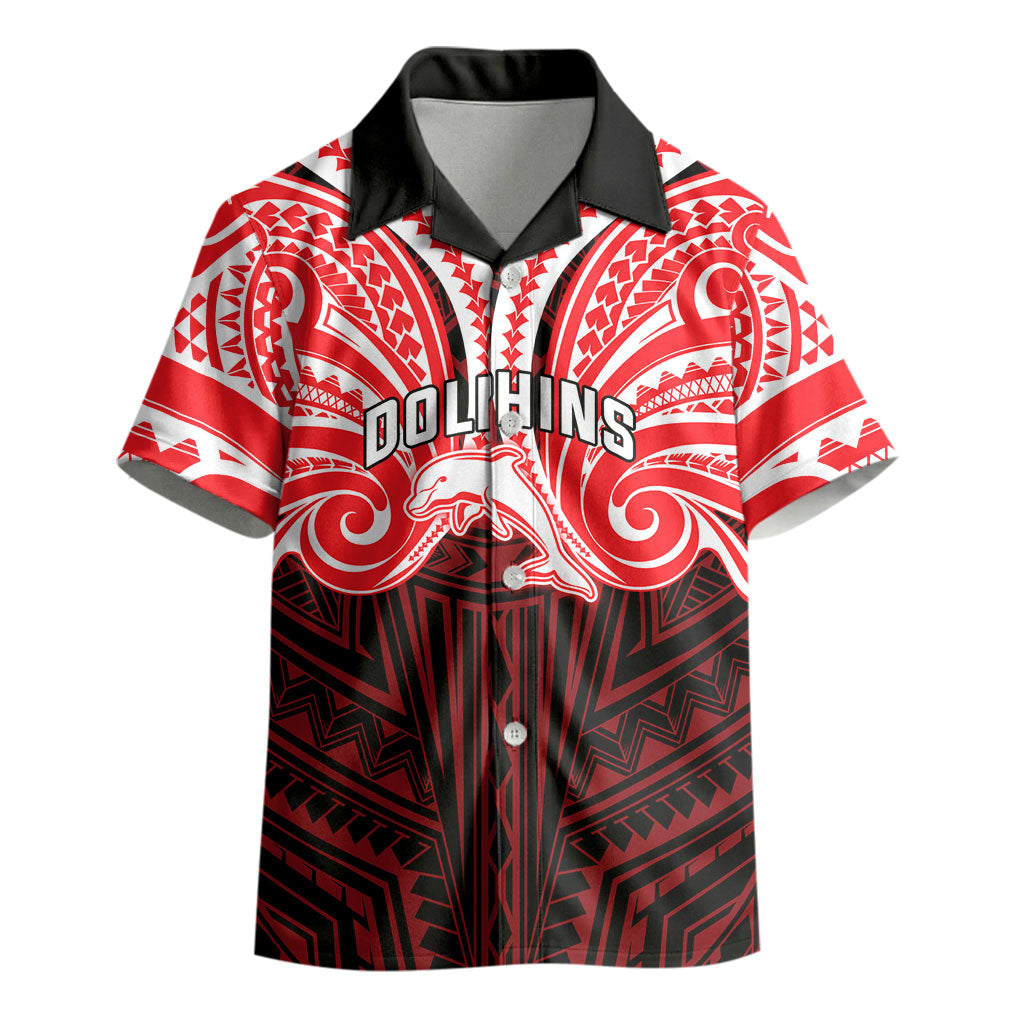 Custom Dolphins Kid Hawaiian Shirt Dolphin Warrior Polynesia Islander Rugby Mascot