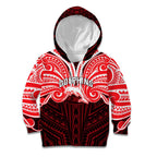 Custom Dolphins Kid Hoodie Dolphin Warrior Polynesia Islander Rugby Mascot
