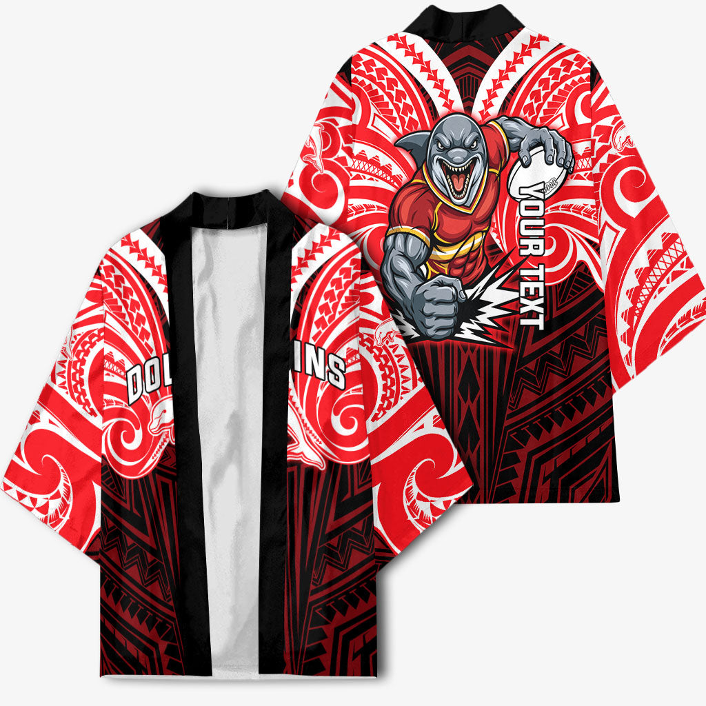 Custom Dolphins Kimono Dolphin Warrior Polynesia Islander Rugby Mascot