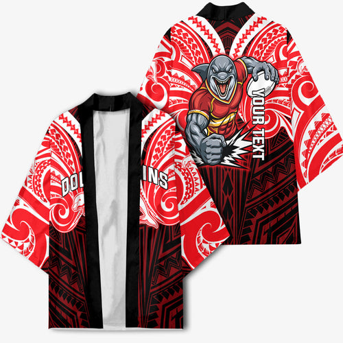 Custom Dolphins Kimono Dolphin Warrior Polynesia Islander Rugby Mascot