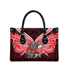 Custom Dolphins Leather Bag Dolphin Warrior Polynesia Islander Rugby Mascot