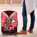 Custom Dolphins Luggage Cover Dolphin Warrior Polynesia Islander Rugby Mascot