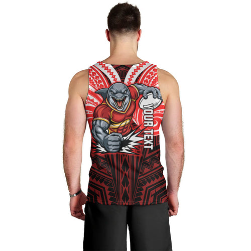 Custom Dolphins Men Tank Top Dolphin Warrior Polynesia Islander Rugby Mascot