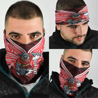 Custom Dolphins Neck Gaiter Dolphin Warrior Polynesia Islander Rugby Mascot
