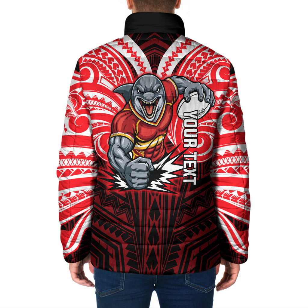 Custom Dolphins Padded Jacket Dolphin Warrior Polynesia Islander Rugby Mascot