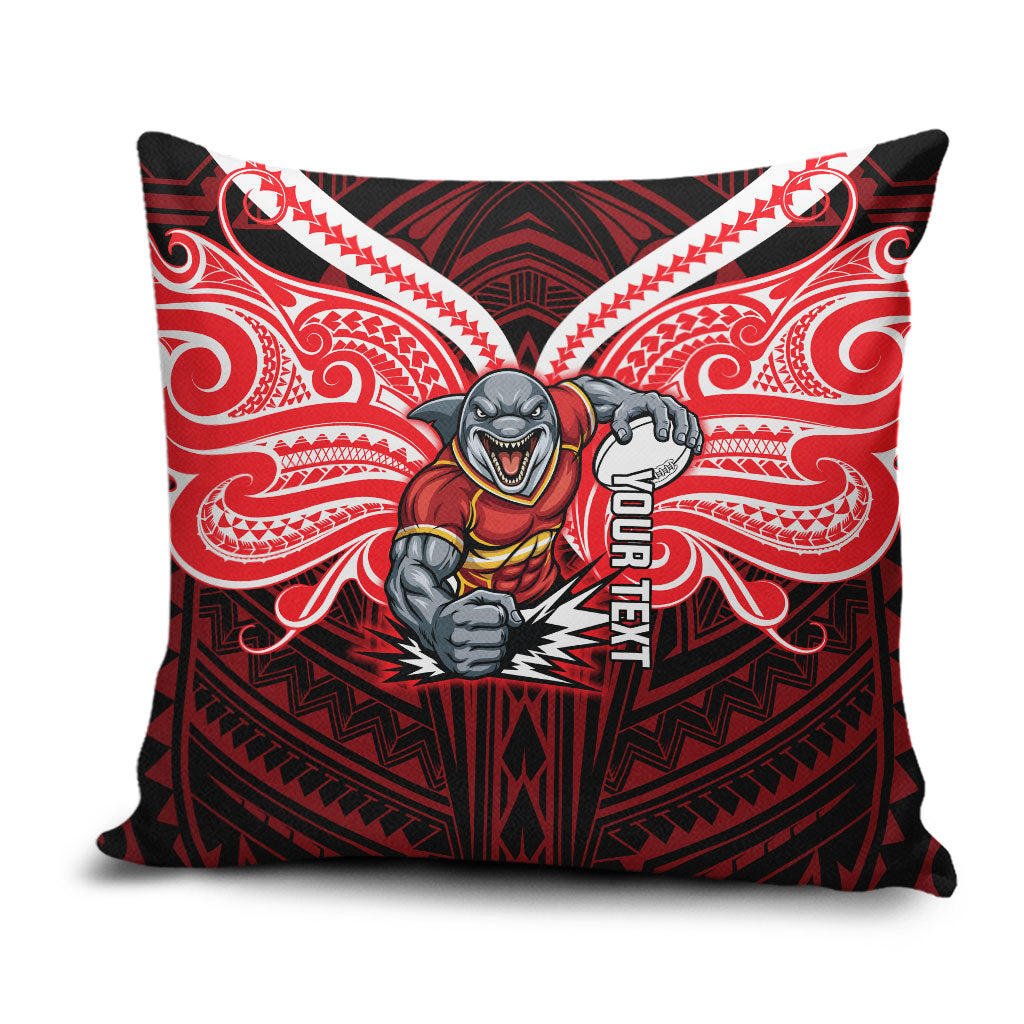 Custom Dolphins Pillow Cover Dolphin Warrior Polynesia Islander Rugby Mascot