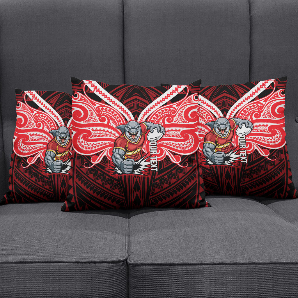 Custom Dolphins Pillow Cover Dolphin Warrior Polynesia Islander Rugby Mascot
