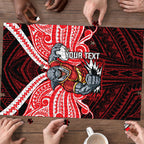 Custom Dolphins Puzzle Dolphin Warrior Polynesia Islander Rugby Mascot