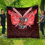 Custom Dolphins Quilt Dolphin Warrior Polynesia Islander Rugby Mascot