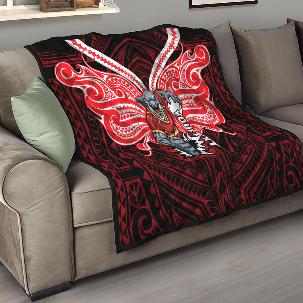Custom Dolphins Quilt Dolphin Warrior Polynesia Islander Rugby Mascot