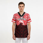 Custom Dolphins Scrub Top Dolphin Warrior Polynesia Islander Rugby Mascot