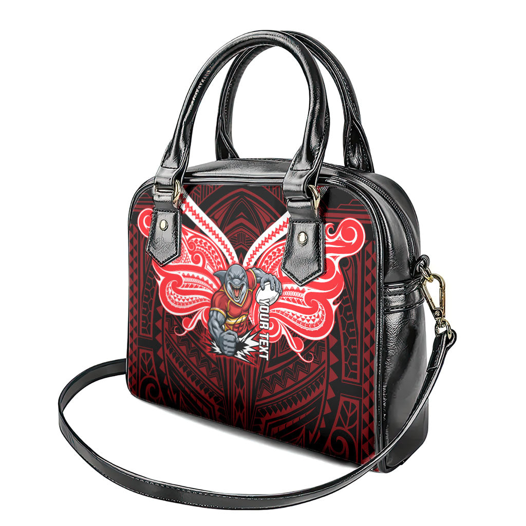 Custom Dolphins Shoulder Handbag Dolphin Warrior Polynesia Islander Rugby Mascot