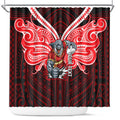Custom Dolphins Shower Curtain Dolphin Warrior Polynesia Islander Rugby Mascot