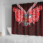 Custom Dolphins Shower Curtain Dolphin Warrior Polynesia Islander Rugby Mascot