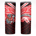 Custom Dolphins Skinny Tumbler Dolphin Warrior Polynesia Islander Rugby Mascot