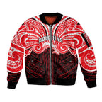 Custom Dolphins Sleeve Zip Bomber Jacket Dolphin Warrior Polynesia Islander Rugby Mascot