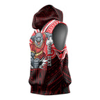 Custom Dolphins Sleeveless Hoodie Dolphin Warrior Polynesia Islander Rugby Mascot