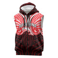 Custom Dolphins Sleeveless Zip Hoodie Dolphin Warrior Polynesia Islander Rugby Mascot