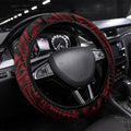 Dolphins Steering Wheel Cover Dolphin Warrior Polynesia Islander Rugby Mascot
