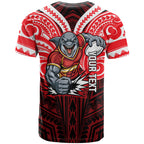 Custom Dolphins T Shirt Dolphin Warrior Polynesia Islander Rugby Mascot