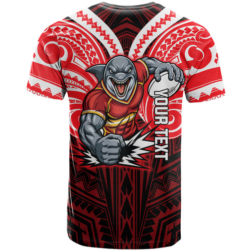 Custom Dolphins T Shirt Dolphin Warrior Polynesia Islander Rugby Mascot